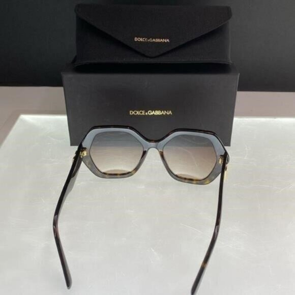 💯 - New Authentic DOLCE & GABBANA Gradient Brown Irregular Ladies Sunglasses - Picture 5 of 14